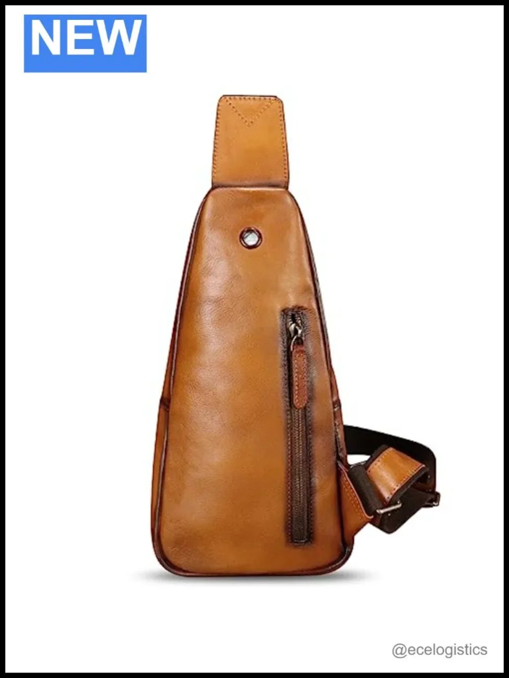 Genuine Leather Sling Backpack Crossbody Chest Purse Shoulder Bag